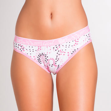 Cueca Feminina em Cotton Estampada >Confeccionada em Algodão (Cotton)>Estilo cueca feminina >Com elástico Exposto >Lindas Estampas >Muito confortável>Forro em Algodão Tamanhos Aproximados M veste até o manequim 42G veste até o...
